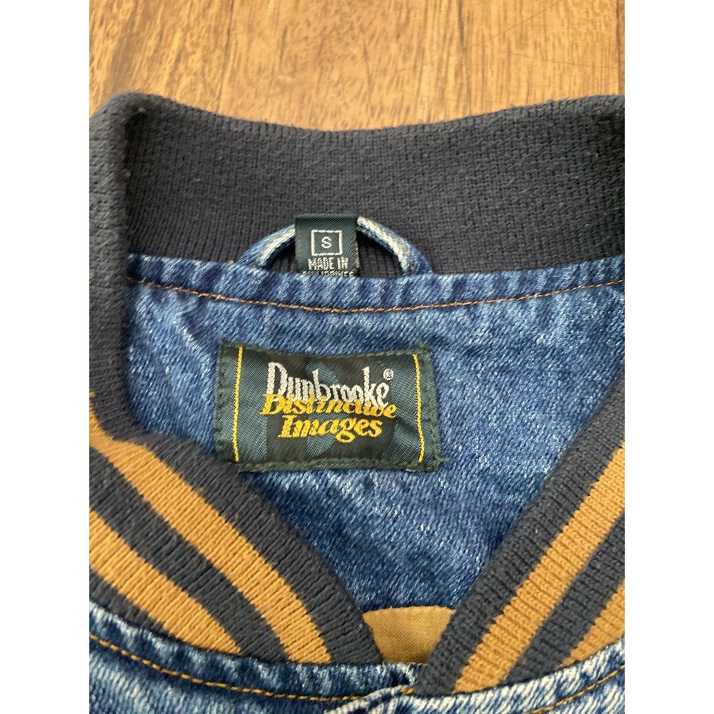 Vintage Tony The Tiger Kellogg's Snap Button Denim Bomber Jacket Size Small - Picture 3 of 4